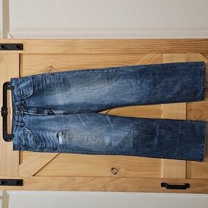 Jordan Craig | Distressed Whiskered Jeans | Size 34×34